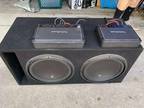 JL 12 Inch Subwoofers And 2 Rockford Fosgate Amps