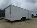 2022 Covered Wagon Trailers 8.5x24 10k white Enclosed Carhauler trailer w/ Ra
