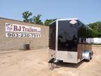 7 x 14 14' Enclosed Cargo Racing Harley Show Bike Hauling Moving Storage Trailer