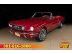 1966 Ford Mustang Convertible Candy Apple red w/ white stripes 1966 Ford Mustang