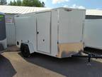 2023 H&H 6 x 10 Flat-Top Enclosed Cargo Trailer White