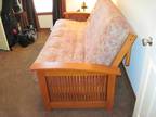 King Koil -Teak , Queen size, futon convertible sofa/bed