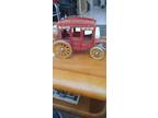 Vintage Wooden Stagecoach Ghirardelli and sons red and gold