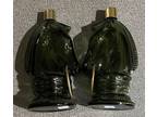 Pair of Avon Men's Cologne Horse Head Statues Glass Bottles - Empty