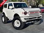 2023 Ford Bronco WHITE ON RED LEATHER CUSTOM BAYSHORE BRONCO STICK!