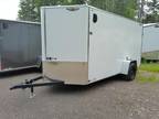2023 H&H 6 x 12 Flat-Top Enclosed Cargo Trailer White