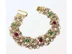 Gold Chainmaille Christmas Bracelet