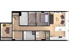 Residences at 55 - Suite Style H1 - 1 Bedroom 1.5 Baths with Den