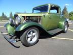 1932 Ford 3 Window Green 350 V8 All original