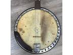 Vintage 5 String Banjo Closed Back HEAVY Signed Various Artists Very Rare HTF
