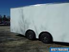 2022 8 x 24 carhauler white spread axle enclosed trailer 7 tall 8.5