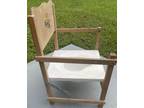 Foldable vintage wooden potty chair Near And Train On Back Pot Included