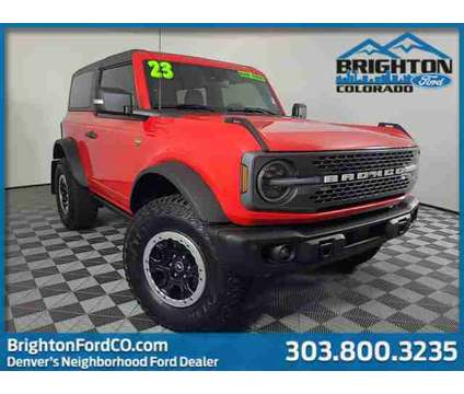 2023 Ford Bronco Badlands is a Red 2023 Ford Bronco Car for Sale in Brighton CO