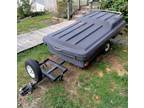 motorcycle tent trailer, tent camper, trailer , camper