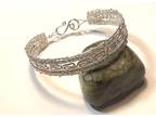 Aztec Design Wire Woven Cuff Bracelet