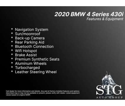 2020 BMW 4 Series 430i is a White 2020 BMW 430 Model i Coupe in Montclair CA