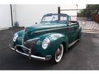 1940 Mercury Eight Blue Convertible