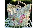 For MOM - NEW Lenox Canvas Tote Bag "Butterfly Meadow"