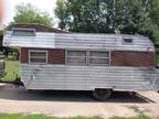 1967 Vintage Frolic 18ft Camper Travel Trailer Double Door Overhead Bunk Rare