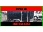 2023 Covered Wagon Trailers 7X12 Black Enclosed Cargo Trailer W Ramp New