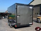 New 7' X 14' Impact Tremor Blackout X-Height V-Nose Enclosed Cargo Trailer