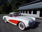 1956 Chevrolet Corvette White on Red