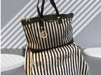 Henri Bendel Bags | Henri Bendel Classic Stripe Bag/Case | Color: Brown/White