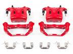 Power Stop Front S2870B Pair of High-Temp Red Powder Coated Calipers