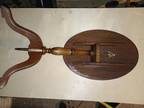 Antique Mahogany Tilt top Oval Tea Table with Wood Inlays