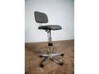 Mid Century Modern Office Chair Grey Task Swivel Italy Adjustable Drafting Metal