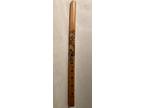 Vintage 12.25” Handcrafted & Hand Painted Wooden Flute Marked Japan With