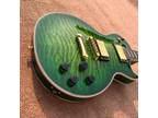 Fast Shipping New green electric guitar Gold accessories Great sound quality