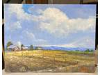 Beautiful Landscape Coastal Beautiful Oil Painting Signed Illegible 3 Of 3