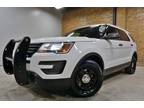 2017 Ford Explorer Police AWD White Visor and LED Lights, Console