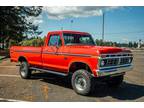 1976 Ford F-250 Ranger Red Standard Cab Pickup