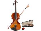 Glarry 4/4 3/4 1/2 1/4 1/8 Size Acoustic Violin Fiddle with Case Bow Rosin New