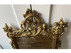 Hollywood Regency Gold Tone Baroque Style Mirror Syroco 30-1/2in X 16-1/4in