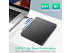 5 in 1 External CD DVD Drive USB 3.0 Writer Player Burner Reader for Laptop Mac