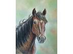 New Original drawing, Bay horse. 5 by 7 inches.
