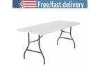 6 Foot Folding Table In White Speckle White Free Shipping