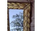 Vintage Large Carved Wood Mirror Italian Designer