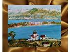 Oil painting. Landscape Coronado View. Gold collection Oil painting Seascape Art