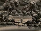 1968 Vintage Silk Water Color Painting - Cam Lo, Quang Tri Province, Vietnam