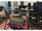 Wheelchair and roller walker