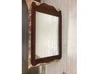 Antique Vtg Wood Framed Wall Mirror 31 1/4 X 19 1/4 X 3/4” Mission Craftsman