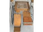Vintage GENDRON Wheelchair with Rattan Woven Seat Fascinating Piece Antique