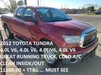 2012 Toyota Tundra 2WD Truck Double Cab 4.0L V6 5-Spd AT