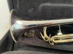 Vintage 1970s King Tempo Silver Trumpet Musical Instrument W/Conn 4 Mouthpiece
