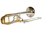Schiller Studio Elite Double Trigger Bass Trombone – Silver/Gold