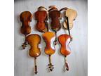 Lot of 7 Old Vintage Violins for Repair or Progects Parts Not Vorking